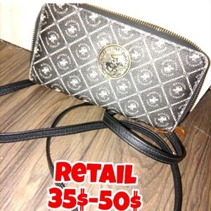 Beverly Hills Polo Club Black and White Wallets Geometric Design